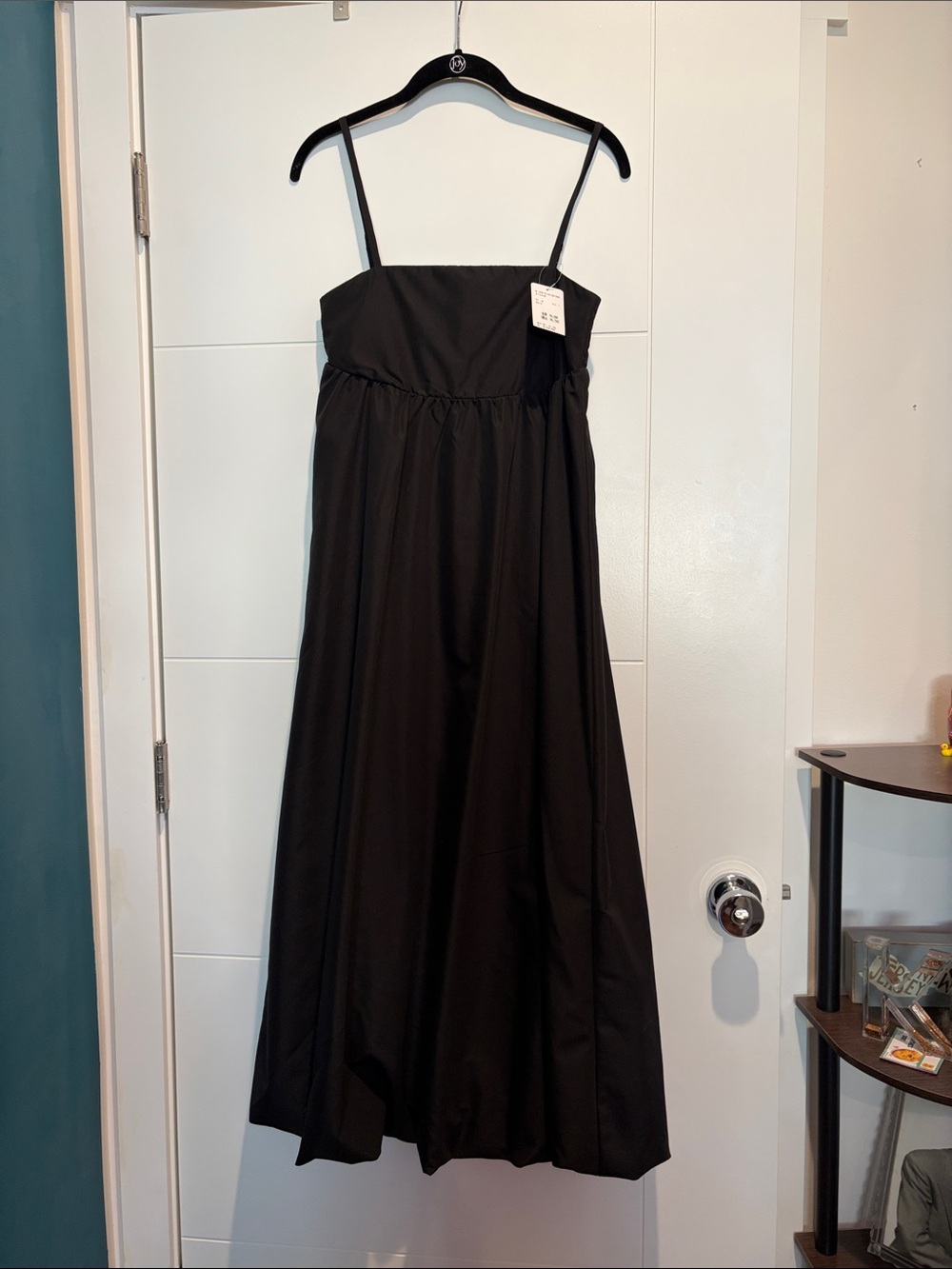 NWT Black Spaghetti-Strap Maxi Dress (size Small)